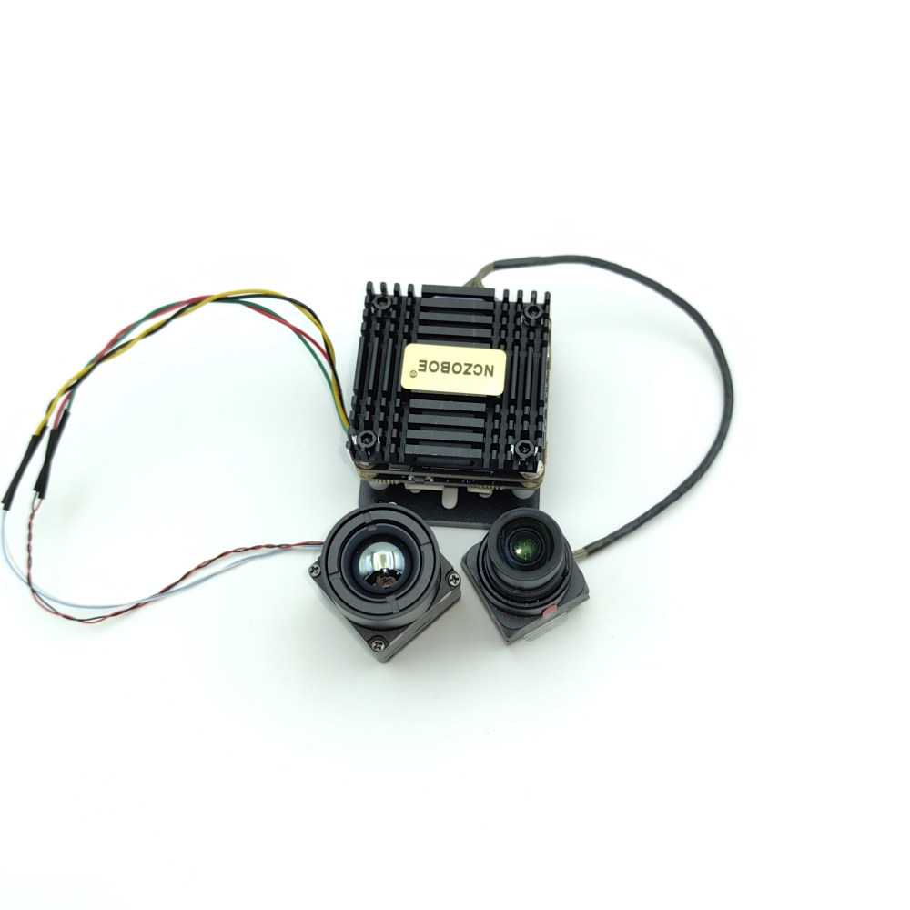 Drone Camera Thermal - ชุดโมดูลระบบนำร่องล็อกเป้าหมายด้วยกล้องคู่ NCZOBOE FPV ระบบติดตามและล็อก AI Dr-one