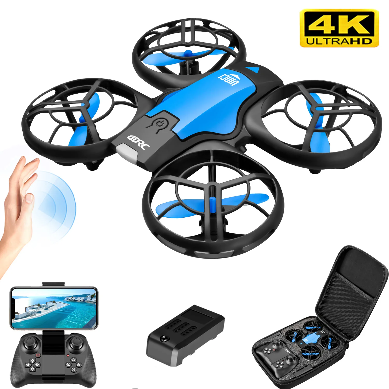 Drone Camera 4K - โดรน V8 รุ่นใหม่ขนาดเล็ก 4K ระดับมืออาชีพ กล้อง
