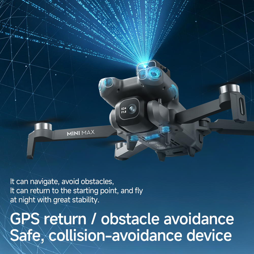 โดรนพับได้ V618 MAX GPS หน้าจอ - Drone Camera Professional บทวิจารณ์และราคา