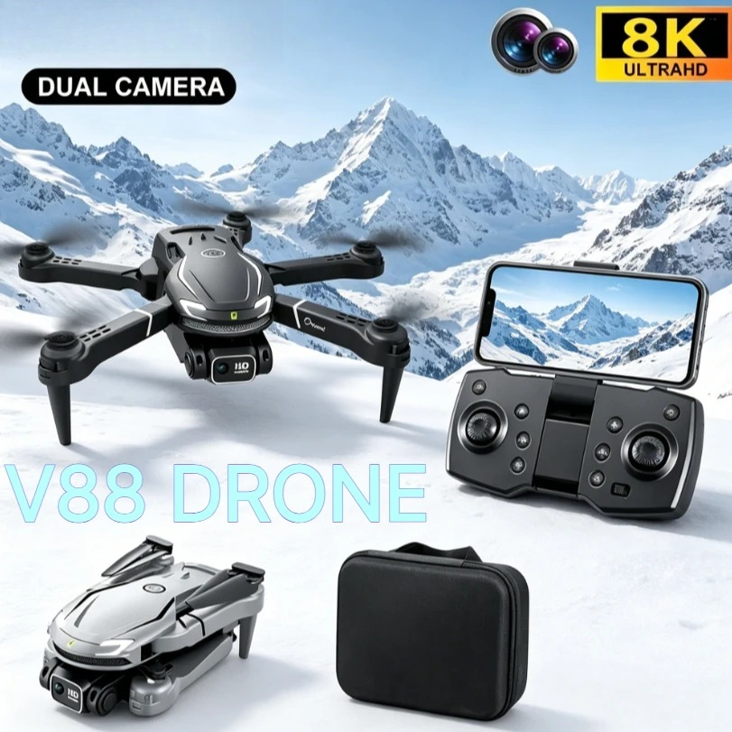 โดรนพับได้รุ่นใหม่ปี 2026 V88  - Drone Camera Professional บทวิจารณ์และราคา