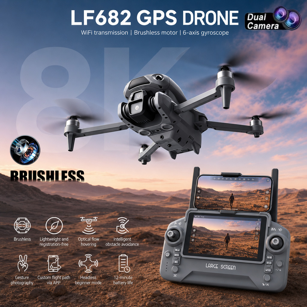 โดรนรุ่นใหม่ LF682 กล้องคู่ 8K - Drone Camera Professional บทวิจารณ์และราคา